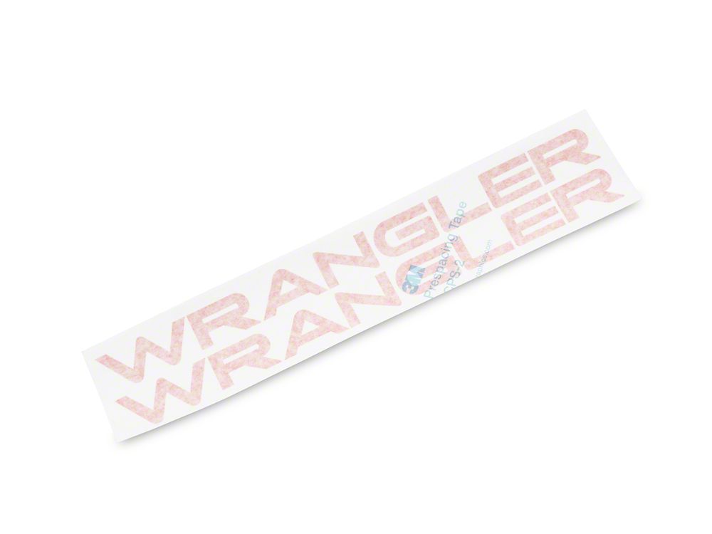 Jeep Licensed by RedRock Wrangler Hood Logo; Red (97-06 Jeep Wrangler TJ)