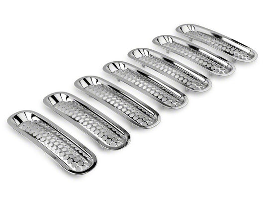 RedRock Grille Inserts; Chrome (07-18 Jeep Wrangler JK)