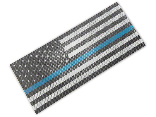 RedRock Grille Insert; Blue Line (18-25 Jeep Wrangler JL w/o TrailCam)