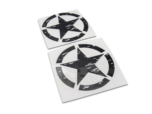 RedRock 16-Inch Star Vinyl Decal; Black (Universal; Some Adaptation May Be Required)