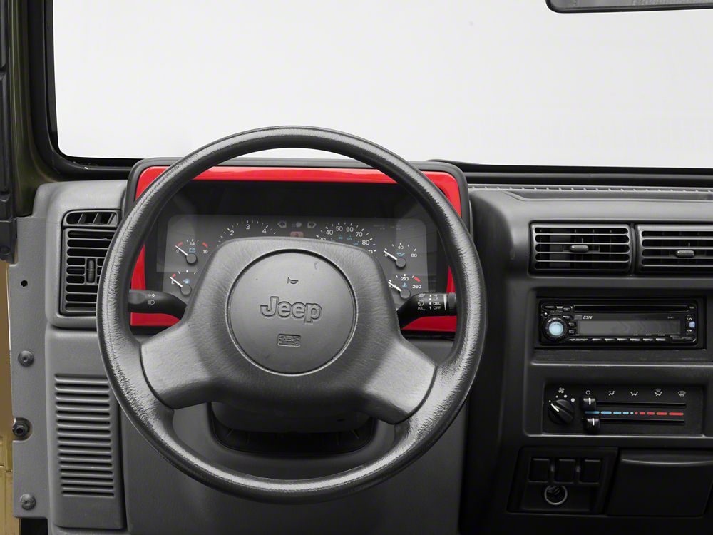 RedRock Gauge Cluster Trim; Red (97-06 Jeep Wrangler TJ)