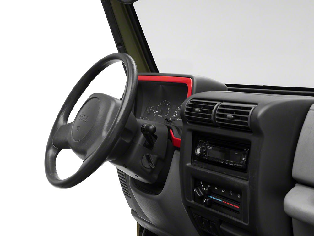 RedRock Gauge Cluster Trim; Red (97-06 Jeep Wrangler TJ)