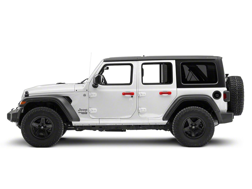 RedRock Door Handle Covers; Red (18-25 Jeep Wrangler JL 4-Door)
