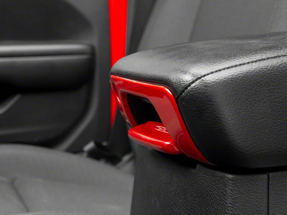 RedRock Armrest Trim Set; Red (18-25 Jeep Wrangler JL)