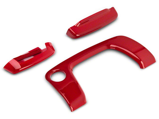RedRock Armrest Trim Set; Red (18-25 Jeep Wrangler JL)