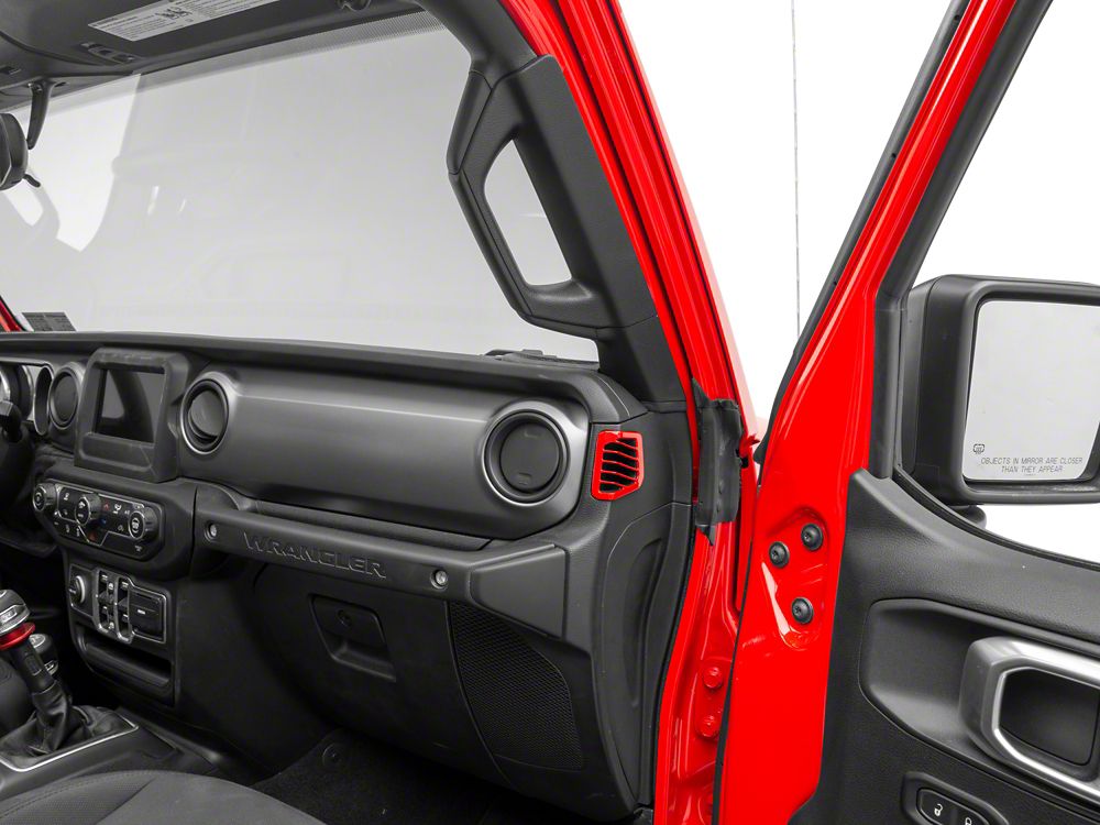RedRock Air Vent Trim; Red (18-25 Jeep Wrangler JL)