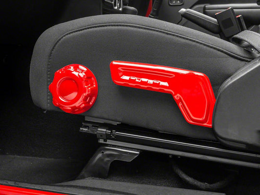 RedRock Seat Adjuster Trim; Red (18-25 Jeep Wrangler JL)