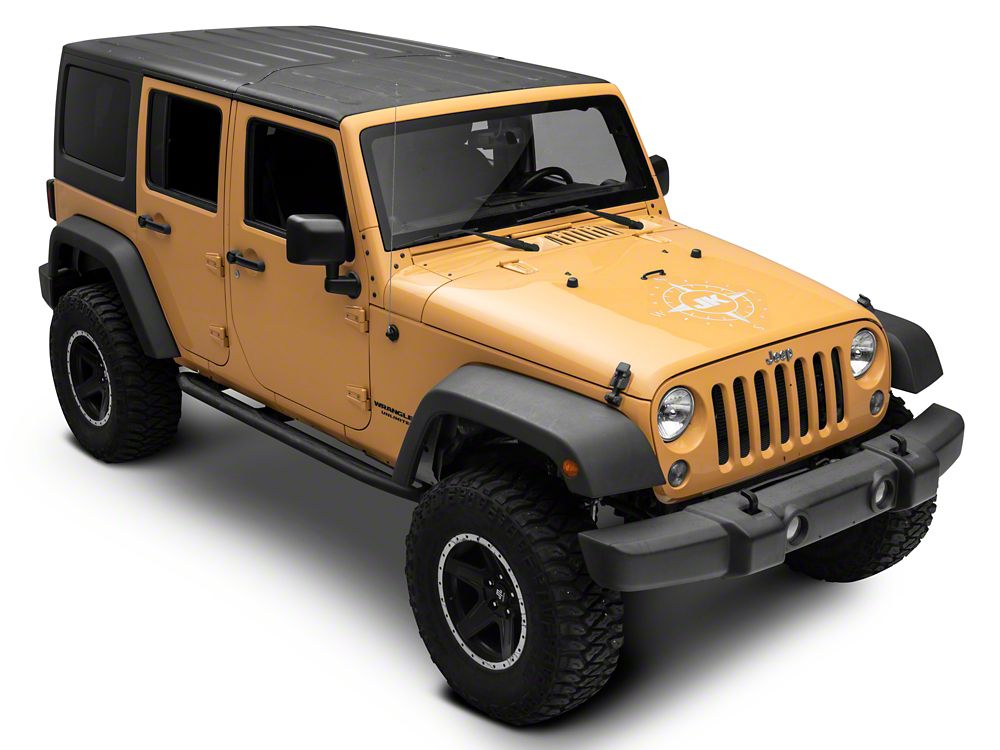 Jeep Licensed by RedRock Compass Decal with JK Logo; White (07-18 Jeep Wrangler JK)