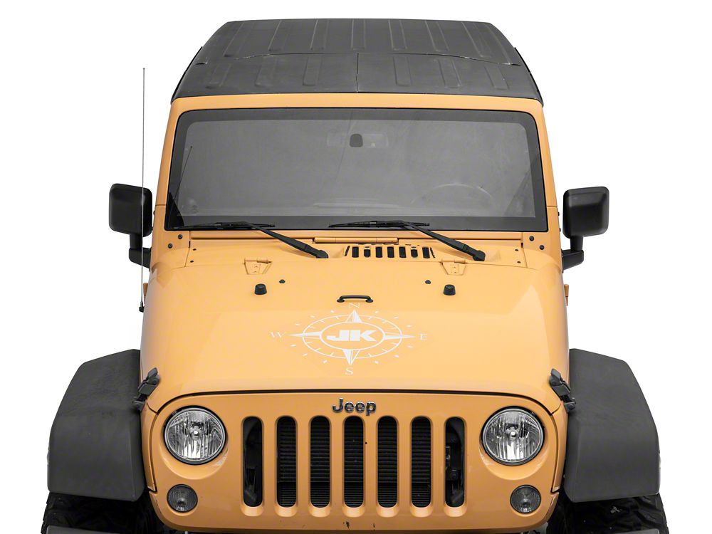 Jeep Licensed by RedRock Compass Decal with JK Logo; White (07-18 Jeep Wrangler JK)