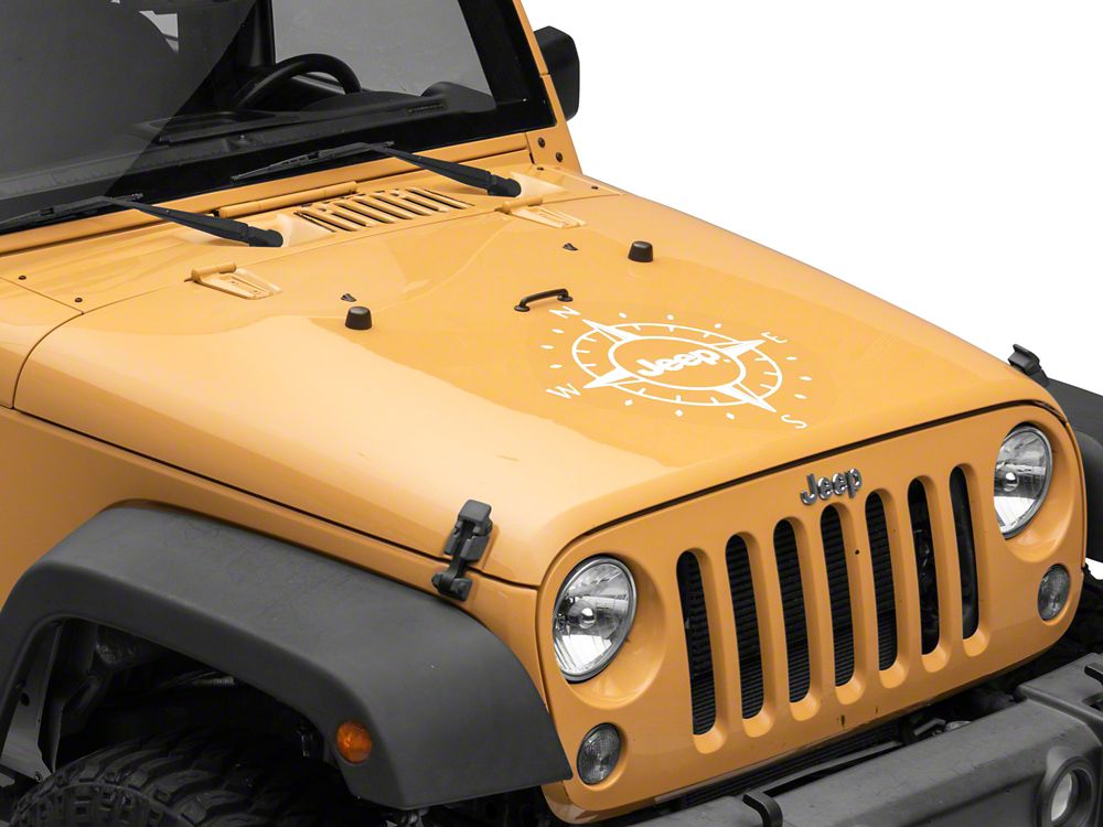 Jeep Licensed by RedRock Compass Decal with Jeep Logo; White (07-18 Jeep Wrangler JK)