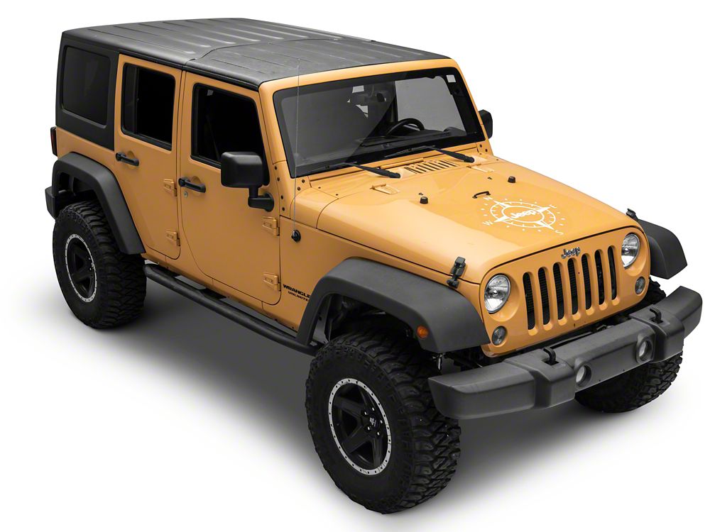 Jeep Licensed by RedRock Compass Decal with Jeep Logo; White (07-18 Jeep Wrangler JK)