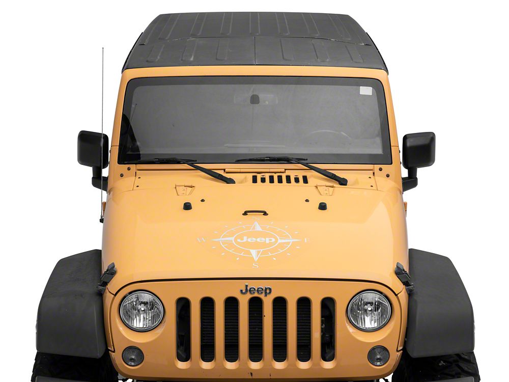 Jeep Licensed by RedRock Compass Decal with Jeep Logo; Silver (07-18 Jeep Wrangler JK)