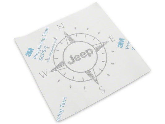 Jeep Licensed by RedRock Small Compass Decal with Jeep Logo; Matte Black (07-18 Jeep Wrangler JK)