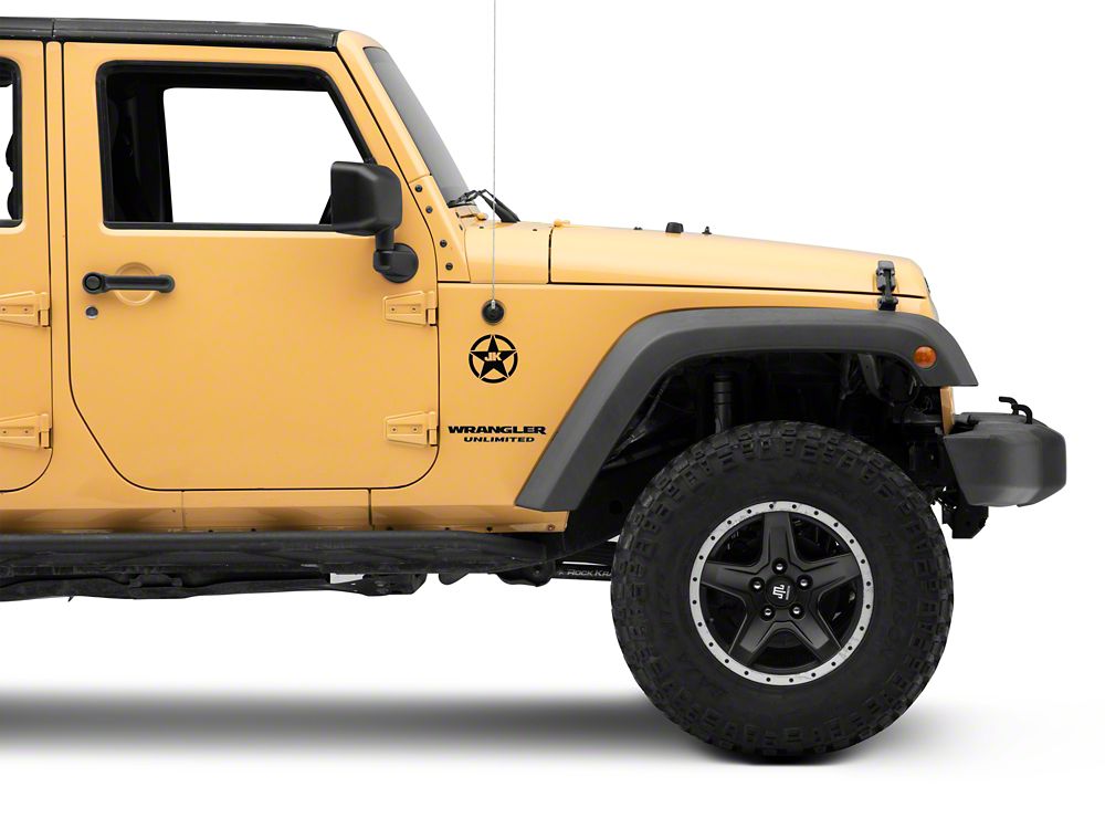 Jeep Licensed by RedRock JK Star Accent Decal; Black (07-18 Jeep Wrangler JK)