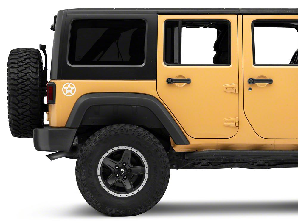 Jeep Licensed by RedRock JK Star Accent Decal; White (07-18 Jeep Wrangler JK)