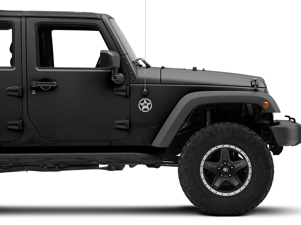 Jeep Licensed by RedRock JK Star Accent Decal; Silver (07-18 Jeep Wrangler JK)