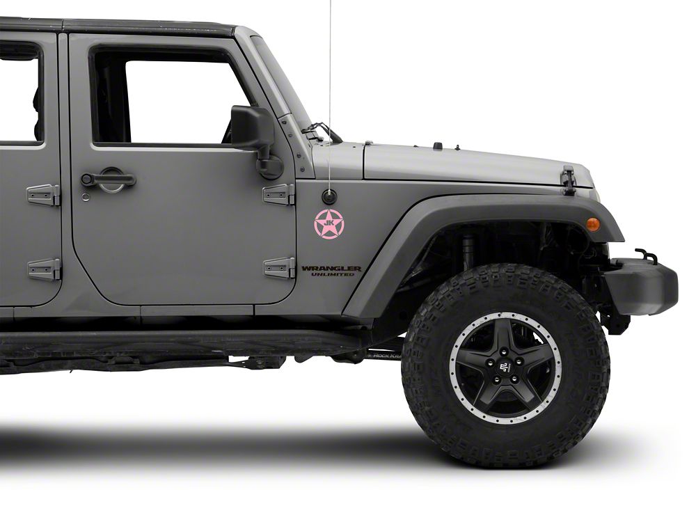 Jeep Licensed by RedRock JK Star Accent Decal; Pink (07-18 Jeep Wrangler JK)