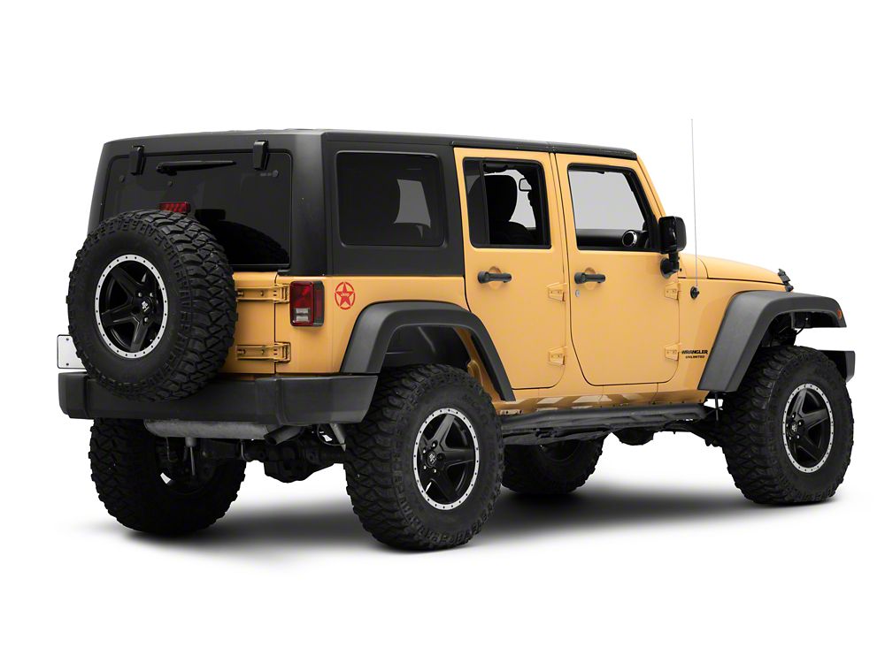 Jeep Licensed by RedRock Jeep Star Accent Decal; Red (07-18 Jeep Wrangler JK)