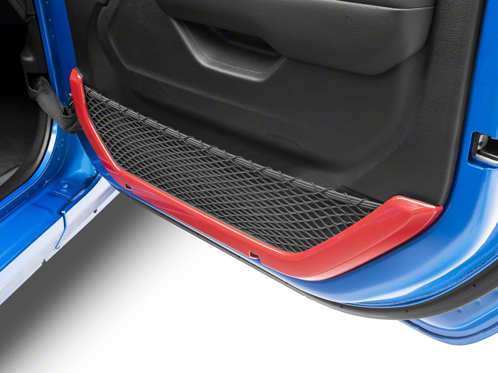 RedRock Inner Door Trim Set; Red (18-25 Jeep Wrangler JL)