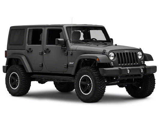Jeep Licensed by RedRock Sport Script Side Logo Decal; Silver (87-18 Jeep Wrangler YJ, TJ & JK)