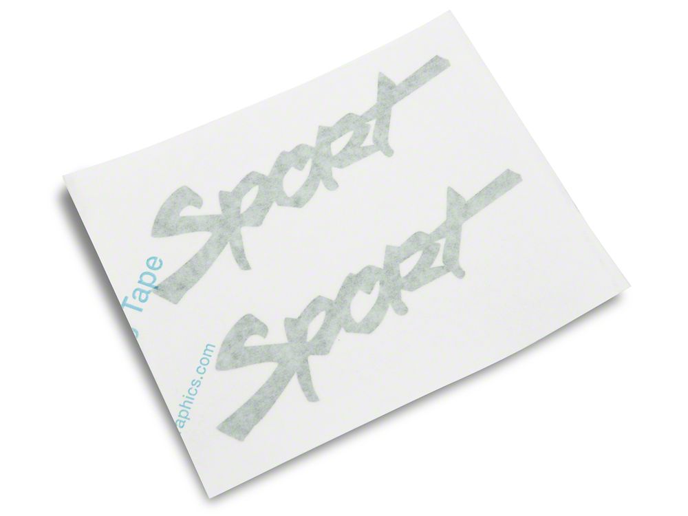 Jeep Licensed by RedRock Sport Script Side Logo Decal; Silver (87-18 Jeep Wrangler YJ, TJ & JK)