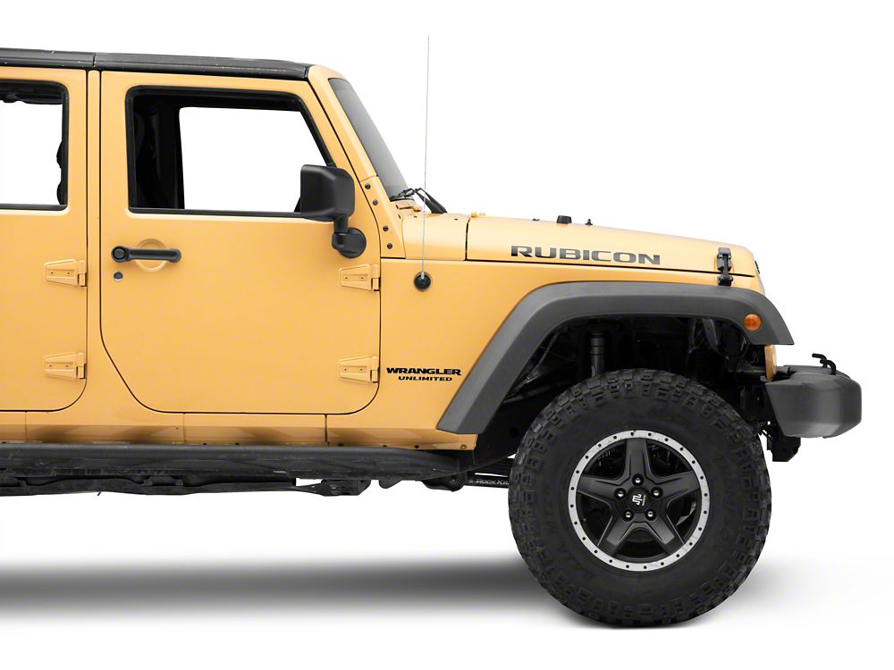 Jeep Licensed by RedRock Rubicon Hood Logo Decal; Black (07-18 Jeep Wrangler JK)