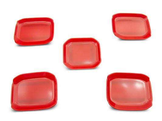 RedRock Exterior Door Handle Recess Trim; Red (18-25 Jeep Wrangler JL 4-Door)