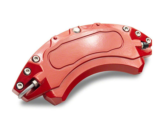 RedRock Brake Caliper Covers; Red; Front and Rear (07-18 Jeep Wrangler JK)