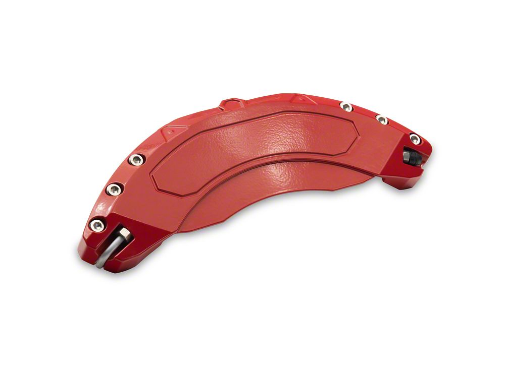 RedRock Brake Caliper Covers; Red; Front and Rear (18-25 Jeep Wrangler JL, Excluding 4xe & Sport)