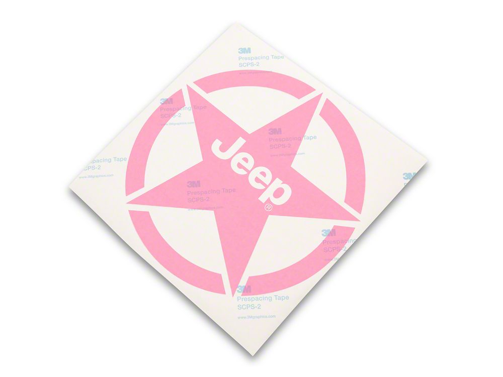 Jeep Licensed by RedRock Jeep Star Accent Decal; Pink (87-18 Jeep Wrangler YJ, TJ & JK)