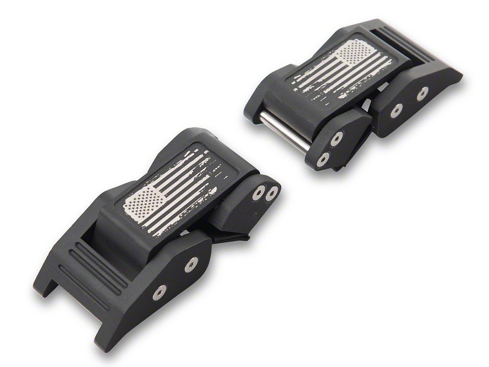 RedRock V2 Old Glory Billet Hood Catch Kit (07-18 Jeep Wrangler JK)