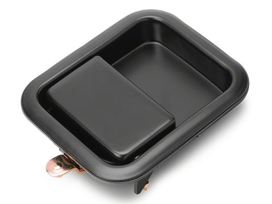 RedRock Paddle Door Handle; Driver Side; Black (76-06 Jeep CJ7, Wrangler YJ & TJ)