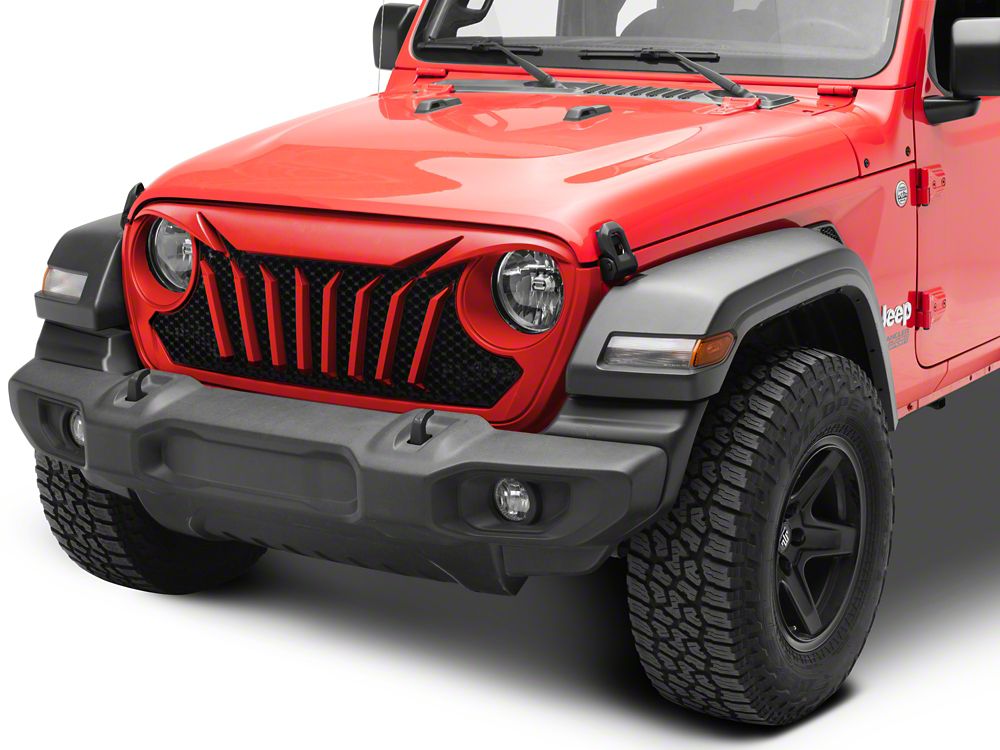 RedRock Titus Grille; Unpainted (18-25 Jeep Wrangler JL w/o TrailCam)