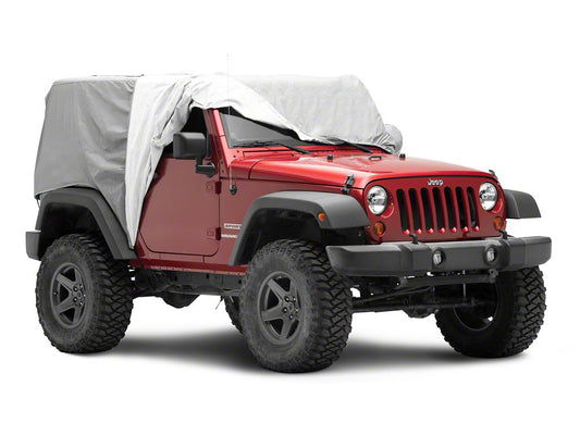 RedRock 4-Layer Breathable Cab Cover; Gray (07-18 Jeep Wrangler JK 2-Door)