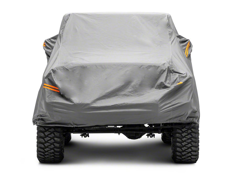 RedRock 4-Layer Breathable Full Car Cover; Gray (07-18 Jeep Wrangler JK 4-Door)
