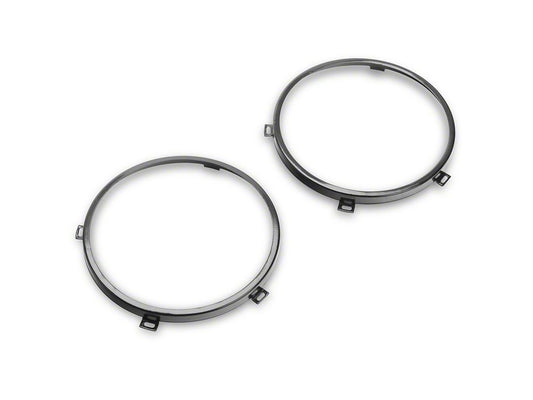 RedRock Headlight Retaining Ring; Black (07-18 Jeep Wrangler JK)