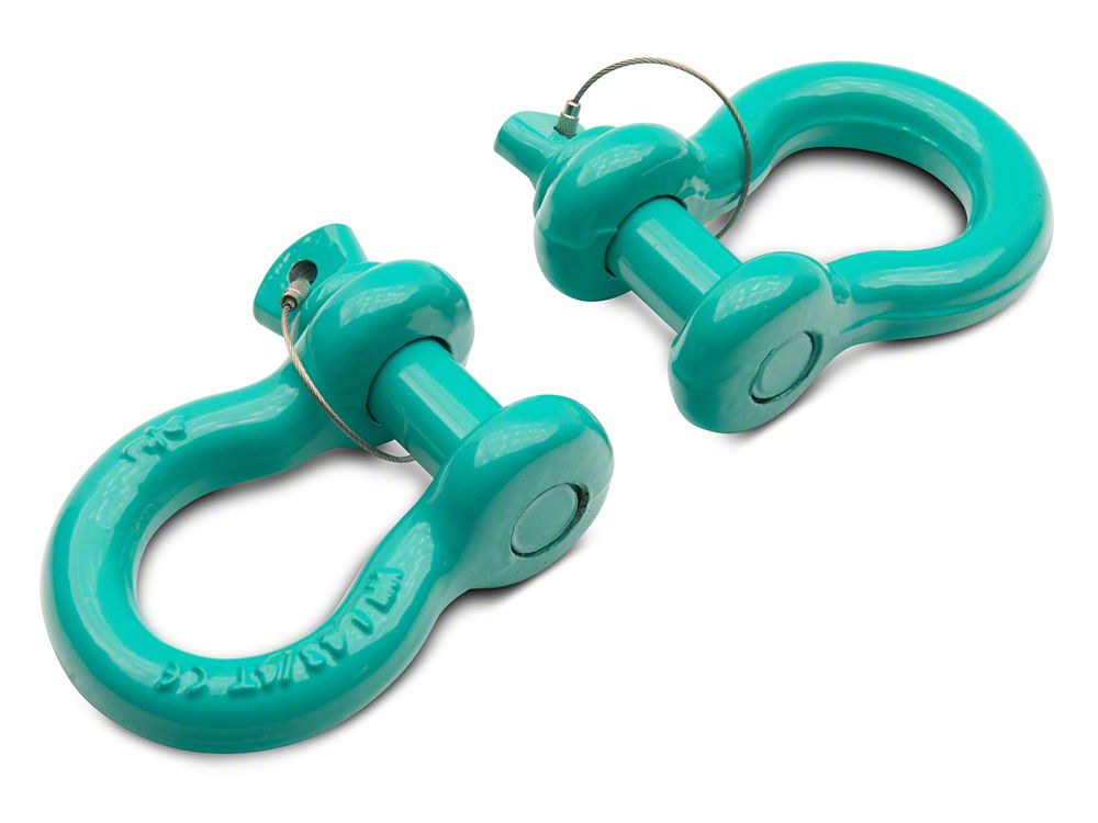 RedRock 3/4-Inch D-Ring Shackles; Tropical Breeze