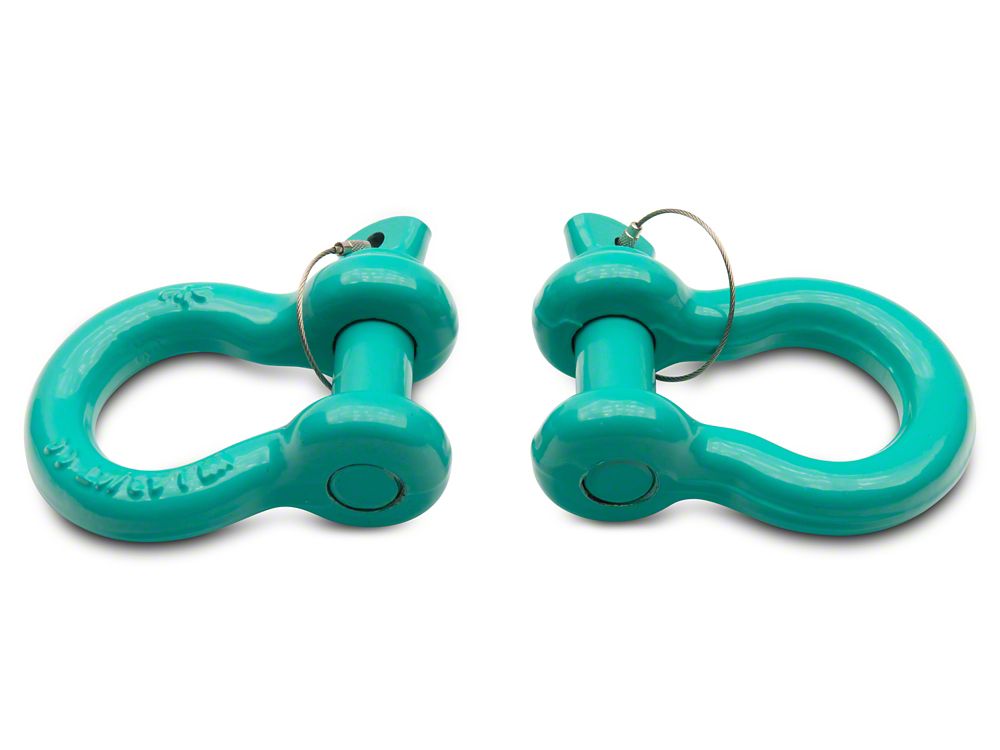 RedRock 3/4-Inch D-Ring Shackles; Tropical Breeze