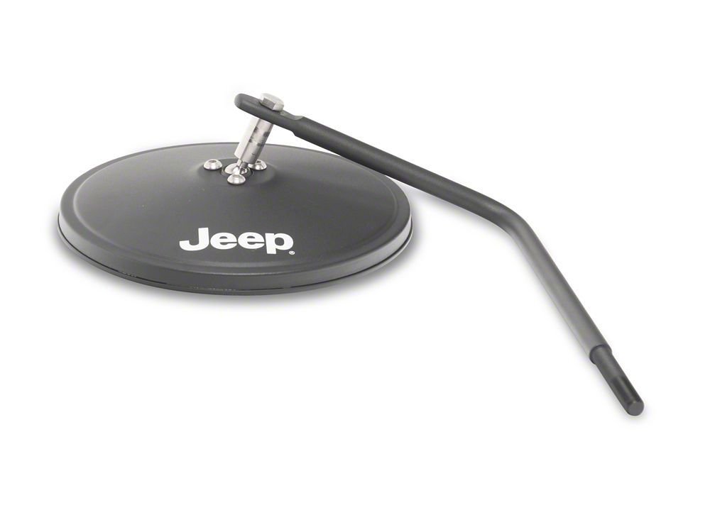 Jeep Licensed by RedRock Round Adventure Mirrors with Printed Jeep Logo (87-25 Jeep Wrangler YJ, TJ, JK & JL)
