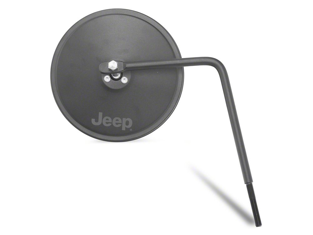 Jeep Licensed by RedRock Round Adventure Mirrors with Engraved Jeep Logo (87-25 Jeep Wrangler YJ, TJ, JK & JL)