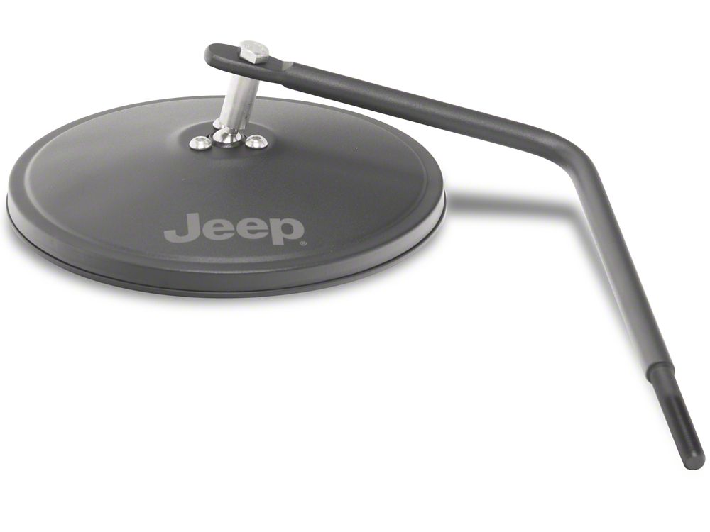 Jeep Licensed by RedRock Round Adventure Mirrors with Engraved Jeep Logo (87-25 Jeep Wrangler YJ, TJ, JK & JL)