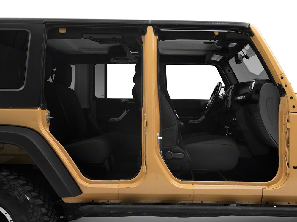 Jeep Licensed by RedRock Door Sill Body Shield Decal; Clear (07-18 Jeep Wrangler JK)