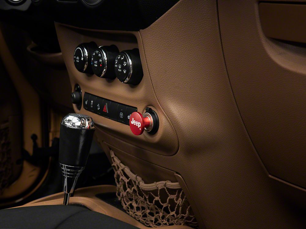 Jeep Licensed by RedRock Lighter Plug with Jeep Logo (87-25 Jeep Wrangler YJ, TJ, JK & JL)