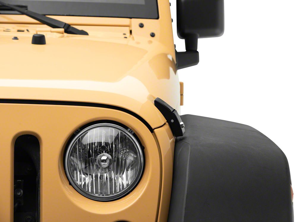 Jeep Licensed by RedRock Hood Lock Kit with Jeep Logo (07-18 Jeep Wrangler JK)