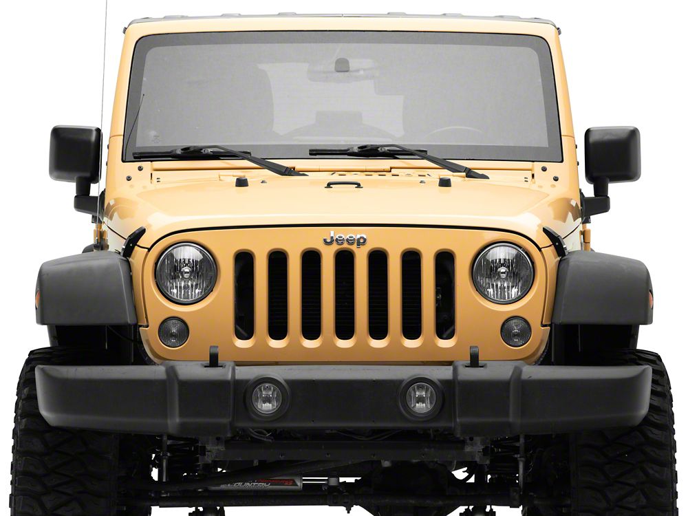 Jeep Licensed by RedRock Hood Lock Kit with Jeep Logo (07-18 Jeep Wrangler JK)