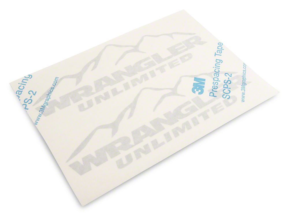 Jeep Licensed by RedRock Mountain Wrangler Unlimited Decal; Silver (87-18 Jeep Wrangler YJ, TJ & JK)