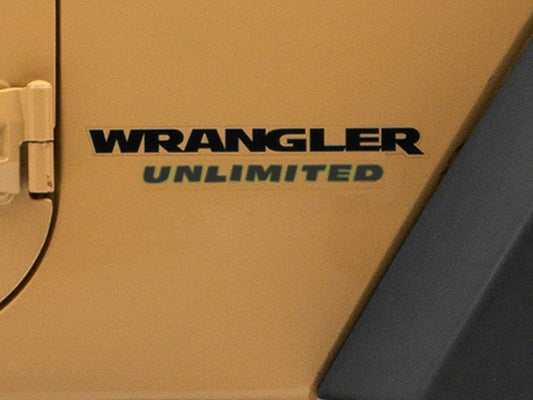 Jeep Licensed by RedRock Unlimited Side Decal; Matte Black (87-18 Jeep Wrangler YJ, TJ & JK)