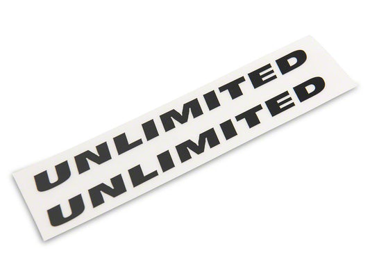 Jeep Licensed by RedRock Unlimited Side Decal; Matte Black (87-18 Jeep Wrangler YJ, TJ & JK)