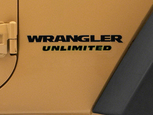 Jeep Licensed by RedRock Unlimited Side Decal; Gloss Black (87-18 Jeep Wrangler YJ, TJ & JK)