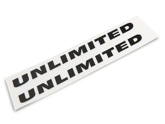 Jeep Licensed by RedRock Unlimited Side Decal; Gloss Black (87-18 Jeep Wrangler YJ, TJ & JK)